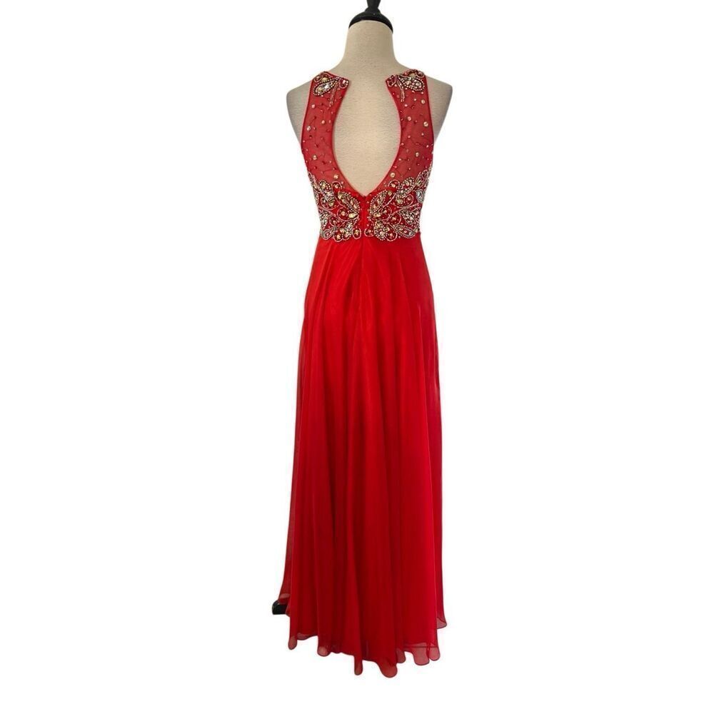 Dave & Johnny Sleeveless Rhinestoned Embellished Formal Prom Gown 0 - Picture 5 of 7